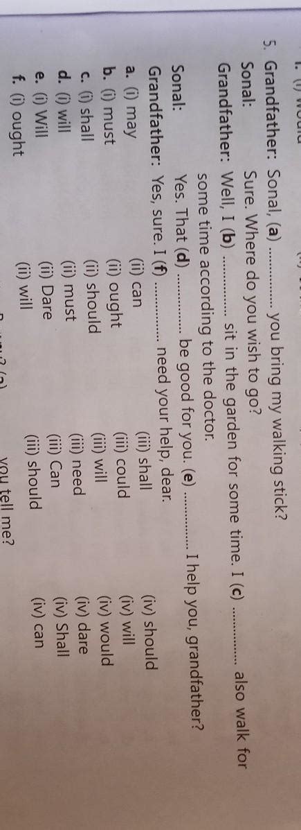 fill correct model verb - Brainly.in