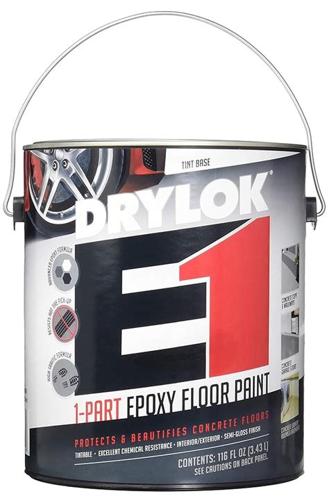 Drylok E-1 Gallon Epoxy Floor Paint - Semi-Gloss, Low VOC, Water-Based ...