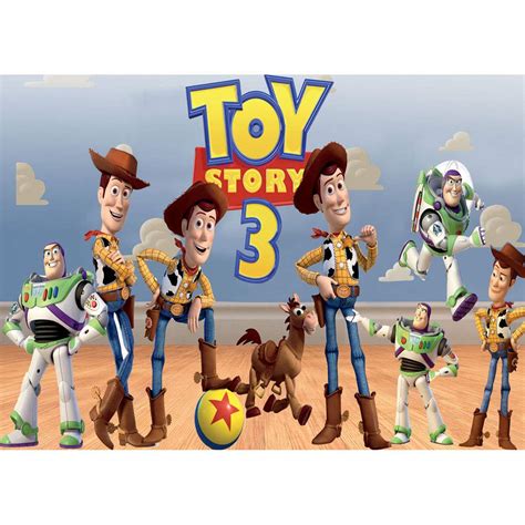 Buy Photography Backdrop Vinyl 7x5ft Toy Story Andy and Buzz Lightyear ...