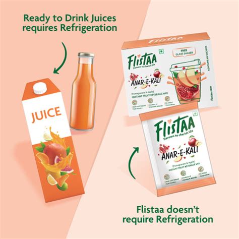 FLISTAA Pomegranate n Apple Instant Drink Mix 100% Natural Fruit Juice ...