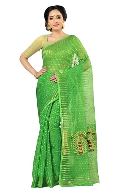 Buy Maa Kali Saree Women's Traditional Bengal Handloom Cotton Silk ...