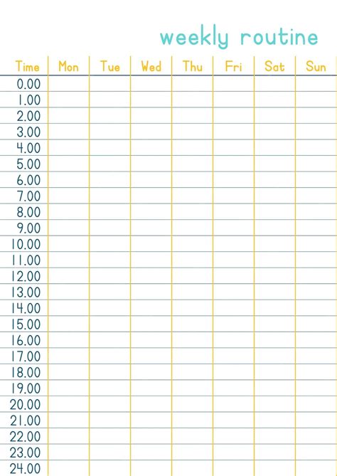Weekly Routine 的图像结果