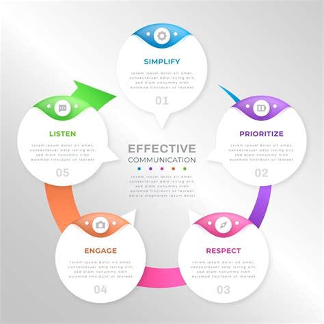 Gradient speech bubbles infographics | Premium Vector