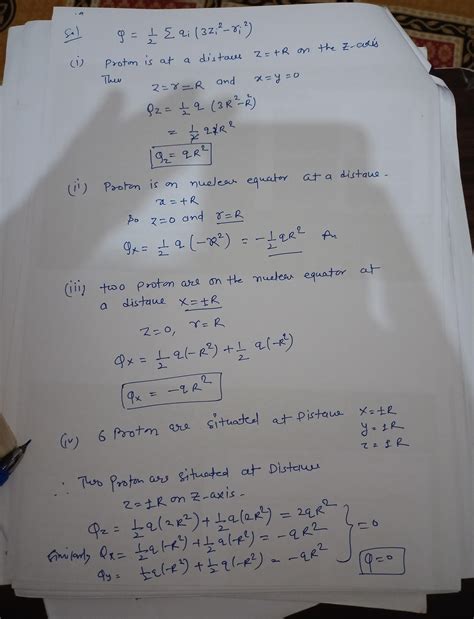Quadrupole moment of a nucleus is given by the following expression. q ...