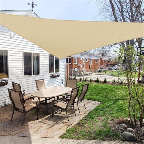 Triangle Sun Shade Sail UV Block Fabric Canopy for Patio Garden Patio ...