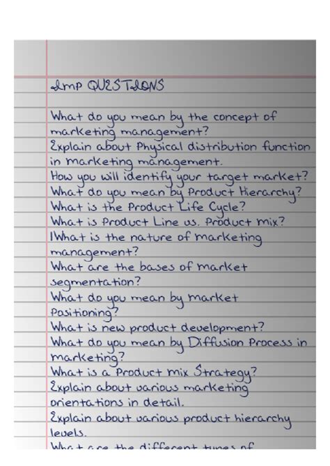 IMP - PMM - principles of marketing managment - Studocu