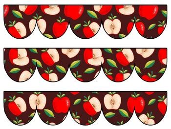 Apple Bulletin Board Decor Kit, Apple Letters, Apple Borders, Apple ...
