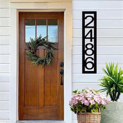 Amazon.com: Address Plaques for Outside Vertical House Number,Metal ...