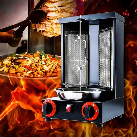 XGN Stainless Steel Gas Doner Kebab Machine with 2 India | Ubuy