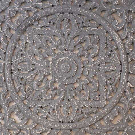 Carved Wooden Square Panel || Wall Art || INARA HOME DECOR