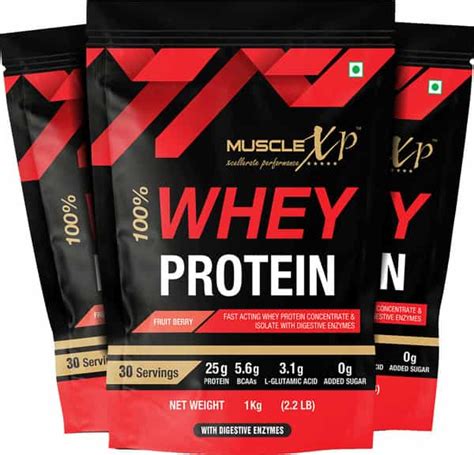 Buy MUSCLEXP 100% WHEY PROTEIN FRUIT BERRY FLAVOUR 1KG POUCH (2.2 LB ...