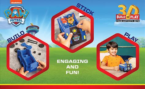 Li'l Wizards Paw Patrol Chase 3D Build N' Play|Easy Build Soft Foam ...