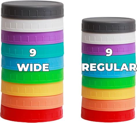 Amazon.com: Jumterlee 18 Pack Plastic Mason Jar Lids with Silicone ...