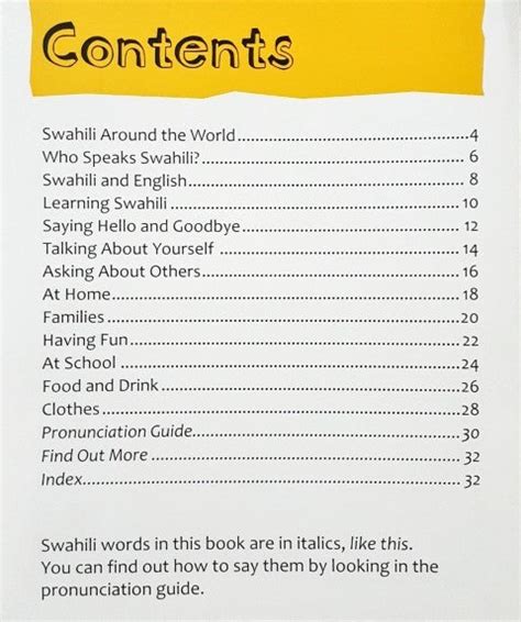 Languages of The World Swahili – Books and You