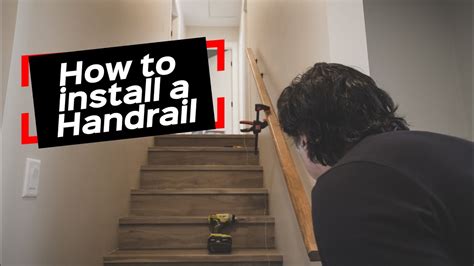 How to install a wall mounted handrail - YouTube