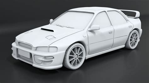 Subaru GC8 STL with separated parts for 3D printing 3D model 3D ...