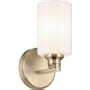 Kichler 55224BK Gioe 10" Tall Bathroom Sconce with Opal Glass Shade ...