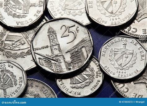 Monedas De Cuba Peso Convertible Cubano Foto de archivo - Imagen de ...