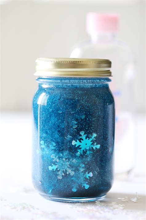 Craft: Snowflake Glitter Calm Down Jar for Kids - See Vanessa Craft