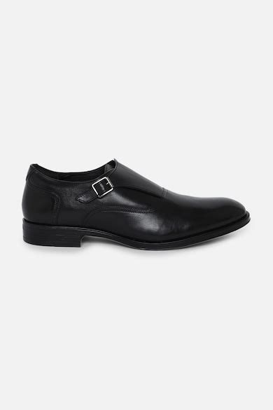 Louis Philippe Formal Shoes, Men Black Leather Slip Ons for Footwear at ...
