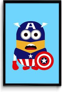 Minion Captain Ameerica Impression Paper Print - Religious, Art ...