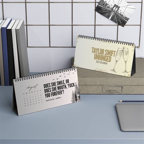 Buy 2024 Taylor Swift Unhinged Lyrics Calendar, Desk Calendar, Eras ...