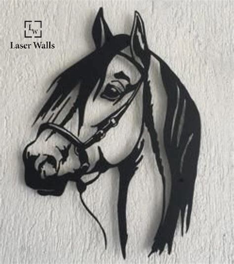 horse Metal Art, horse face wall decor, modern metal art , metal art ...