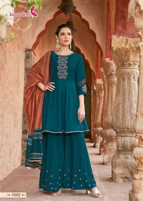 Heavy Look Rich Embroidery With Peplum Kurti On fabulous Colors With ...