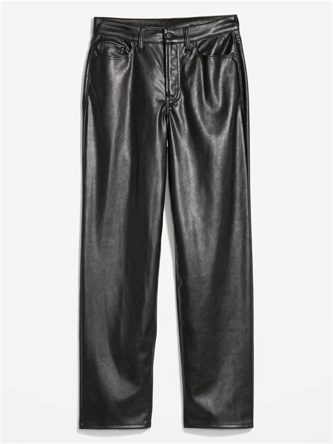 High-Waisted OG Loose Faux-Leather Pants | Old Navy