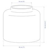 KONSTFULL vase, green-brown, 16 cm (6 ¼") - IKEA