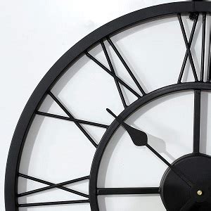 Craftter Metal Roman Wall Clock Black, 40 cm : Amazon.in: Home & Kitchen