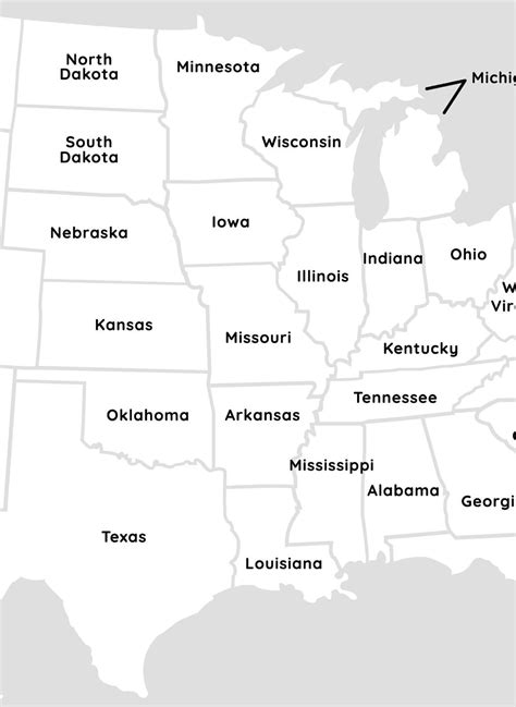 Buy Map of USA Map With States, Black and White USA Map With 50 States ...