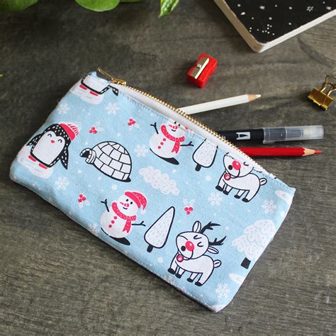 Canvas Zippered Flat Pouch with Waterproof Lining - Multipurpose, Stat ...
