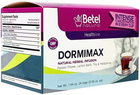 Dormimax Tea by Betel Natural - Natural Sleep Aid Tea with Melatonin - 24 Tea Bags - Walmart.com