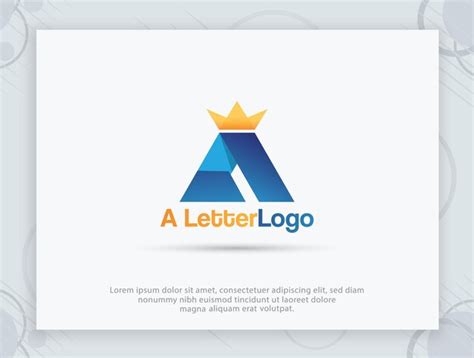 Ein Letter Crown-Logo-Design | Premium Vektor