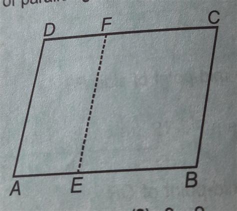 In parallelogram ABCD, point E divides side AB in the ratio of 2 : 3 ...