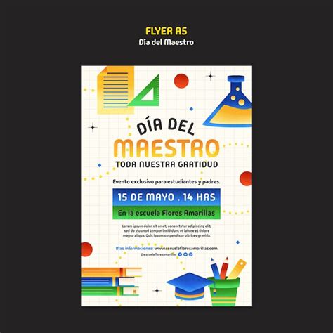 Modello di poster per la celebrazione di Dia del maestro | PSD Gratis