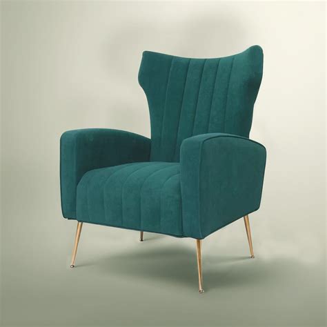 Luxurious Velvet Accent Chair Green Color – Nestroots