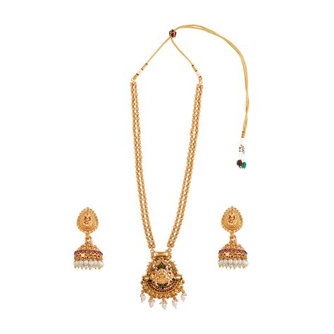 Teejh Apsara Gold Necklace Set