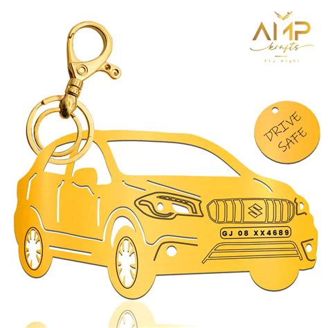 Personalized Name & Number Plate keychain | Maruti Suzuki S-Cross ...