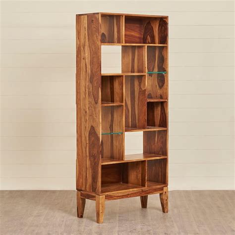 Buy Helios Vico Sheesham Wood Book Shelf - Brown from Helios by Home ...