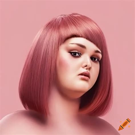 Surprised woman with bowl haircut on Craiyon