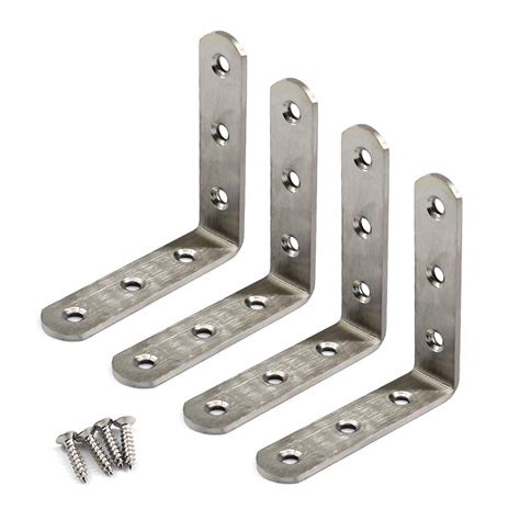 Buy (4 Pieces) 100x100x3mm Angle Connector Corner Brackets (Thickness ...