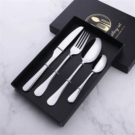 Posate occidentali in acciaio inossidabile, set regalo di coltello ...