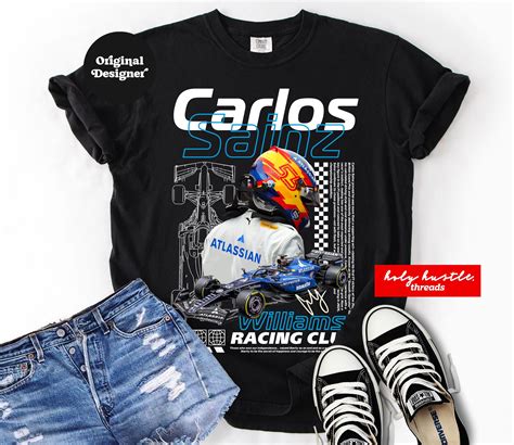 Carlos Sainz Williams Vintage Shirt, Formula 1 Tee, Comfort Colors ...