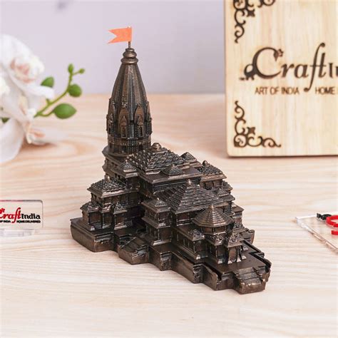 Buy eCraftIndia Ram Mandir Ayodhya Model Authentic Designer Temple ...