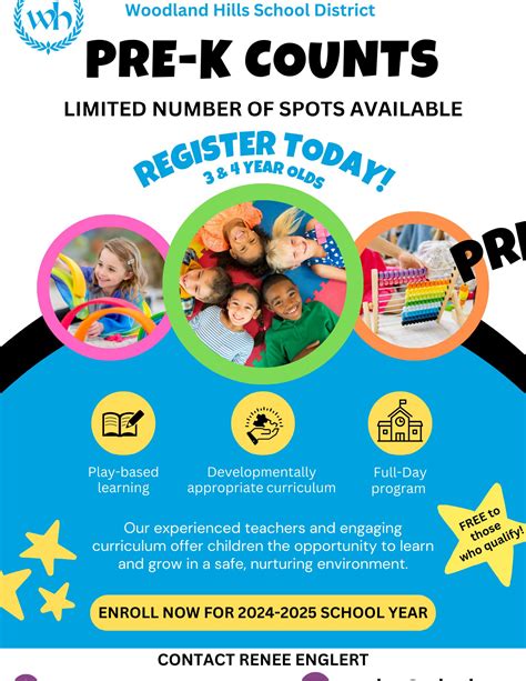Limited spots available for Woodland Hills Pre-K Counts Program ...