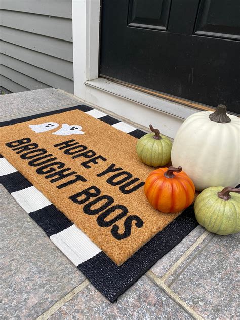 11 Fall Paint Night ideas | halloween door mat, door mat diy, fall doormat