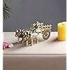 Buy Two Moustaches 7.5 Inches Brass Bullock Cart Showpiece, Showpiece ...
