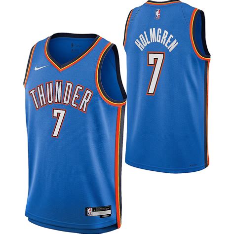 Nike Boys' Oklahoma City Thunder Chet Holmgren #7 Icon Swingman Jersey ...
